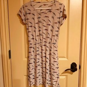 Bird print dress